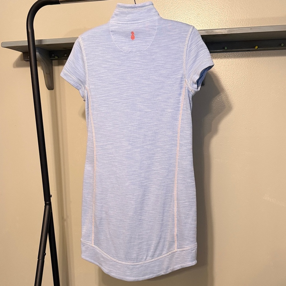 Tommy Bahama Light Blue Quarter-Zip Top - Picture 4 of 4
